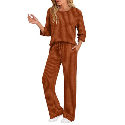 Women's Soft Ribbed Two-Piece Lounge Set