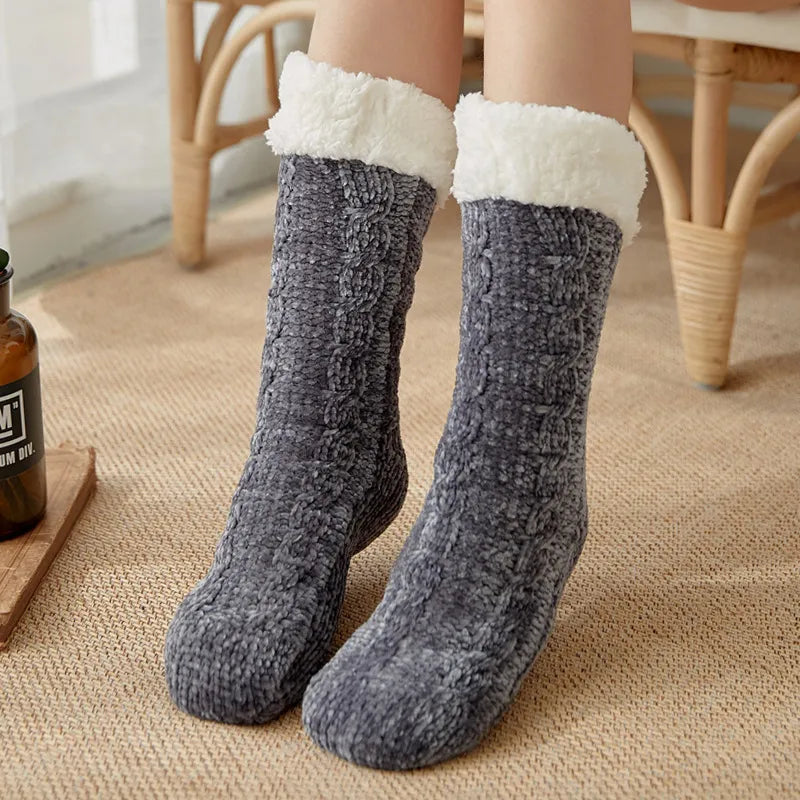 Cosy Sherpa-Lined Slipper Socks
