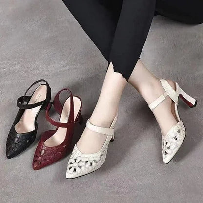 Women’s Soft-Leather-Look Comfort Arch Support Heels