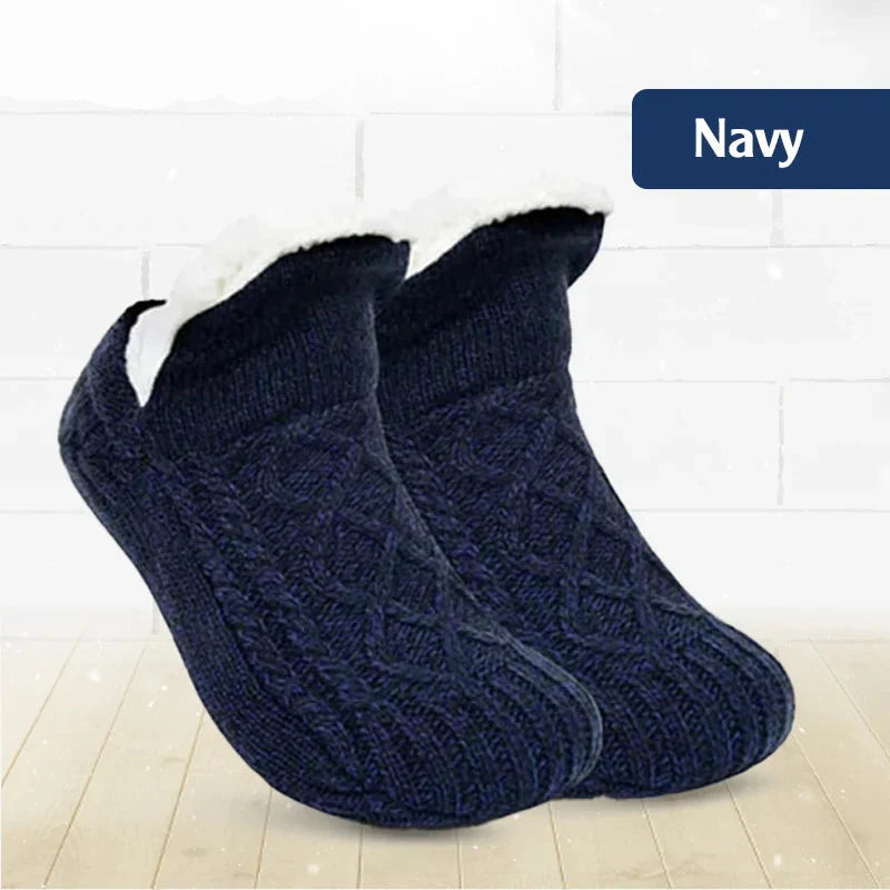 Fleece-Lined Indoor Slipper Socks