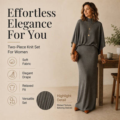 Women's Batwing Top & Maxi Skirt Set