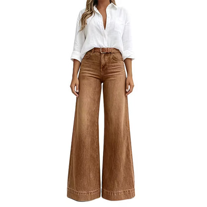 Women's Vintage Wash Wide-Leg Jeans