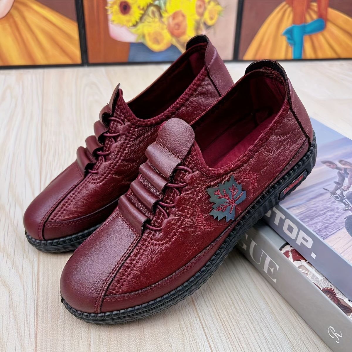 Women's Embossed Slip-On Loafers