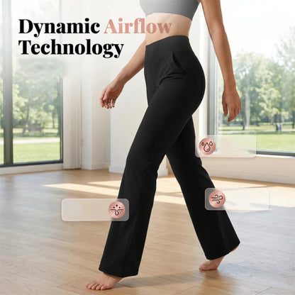 Women's FlexFit High-Waisted Flared Trousers