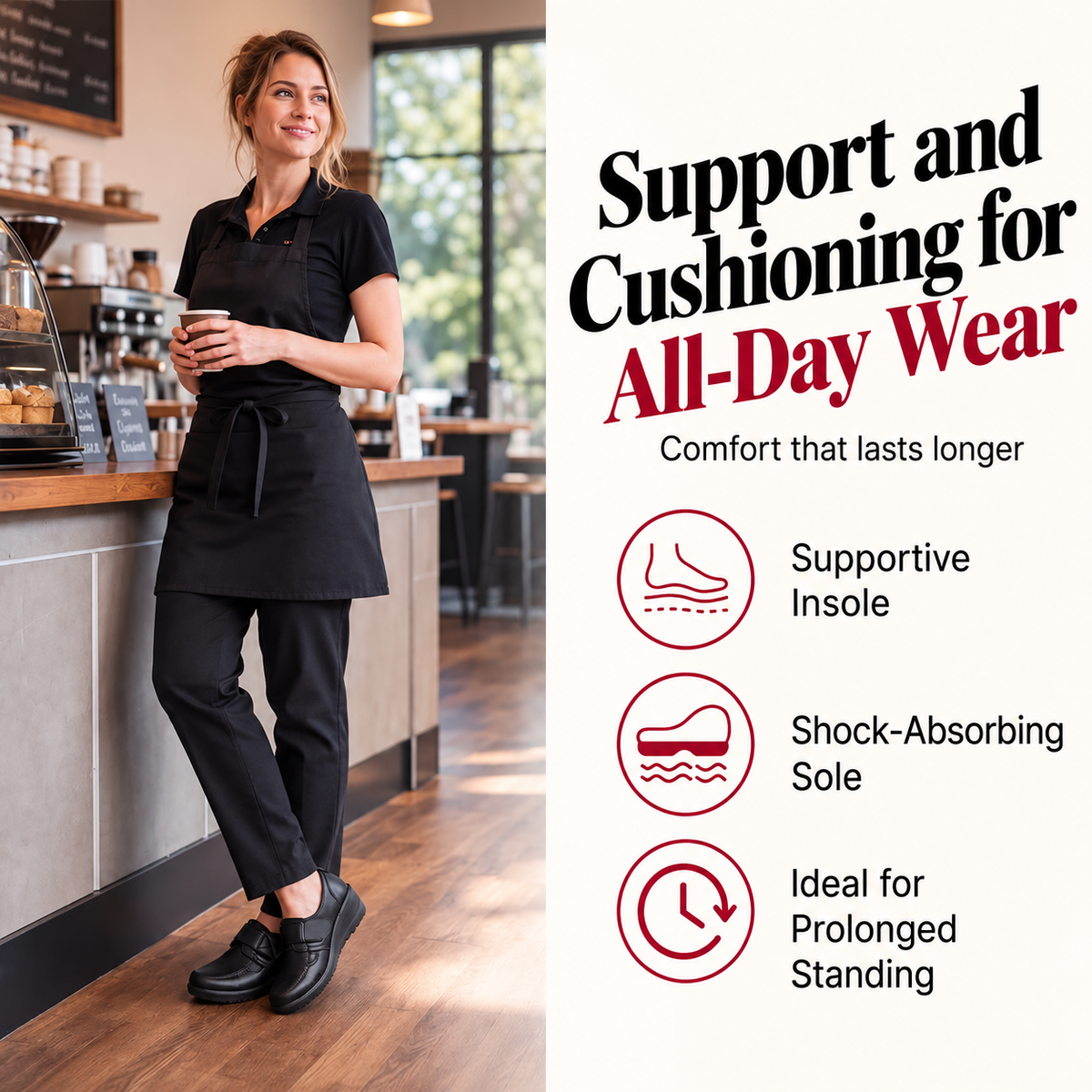 Women's Waterproof Comfort Work Shoes
