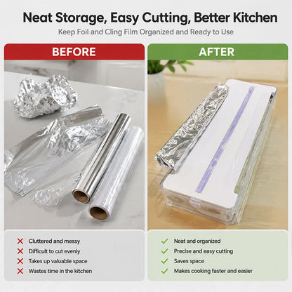 Kitchen Wrap Dispenser with Sliding Cutter