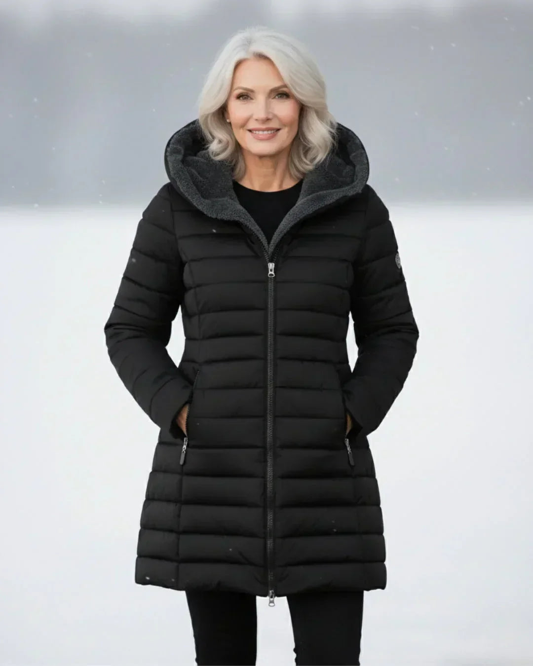 Women's Quilted Fleece Lined Winter Jacket