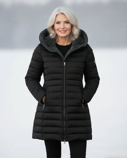 Women's Quilted Fleece Lined Winter Jacket