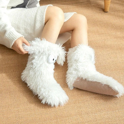 Cosy Fluffy Puppy Slipper Socks