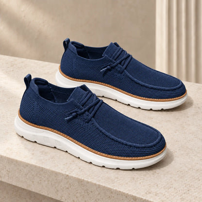 Men's Textured Knit Lace-Up Shoes