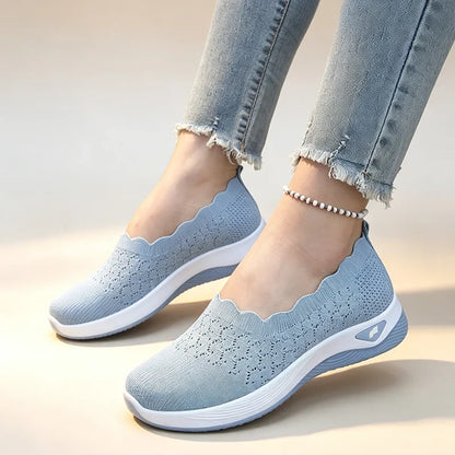 Women's Knit Slip On Casual Trainers
