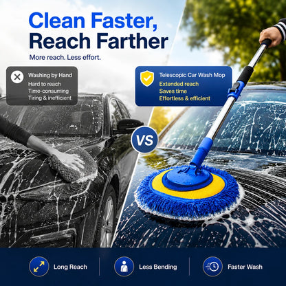 Telescopic Microfibre Car Wash Mop