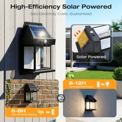 Outdoor Solar Wall Light with Motion Sensor