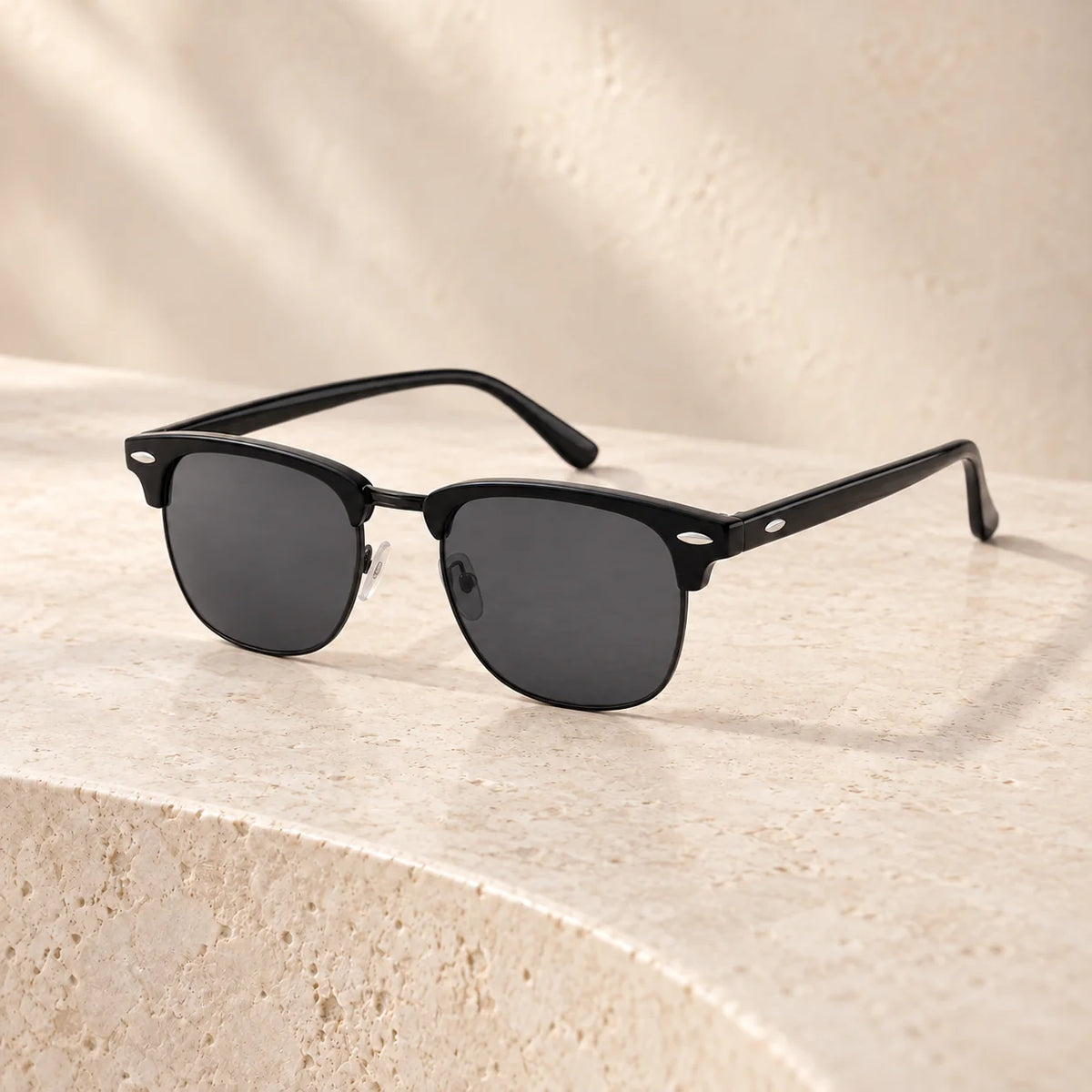 Classic Browline Square Sunglasses