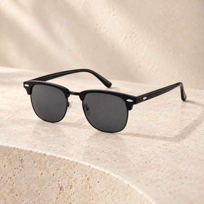 Classic Browline Square Sunglasses