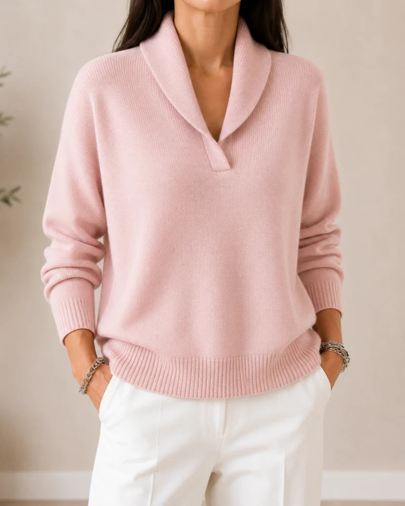 Women's Relaxed V-Neck Knit Jumper