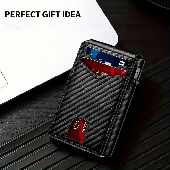 Men's Slim Pop-Up Card Holder Wallet