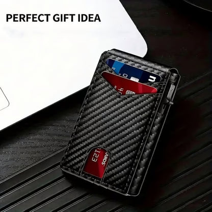 Men's Slim Pop-Up Card Holder Wallet