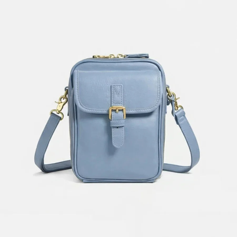 Women’s Compact Leather-Look Crossbody Handbag