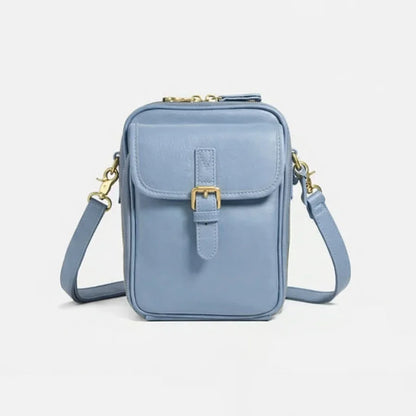 Women’s Compact Leather-Look Crossbody Handbag