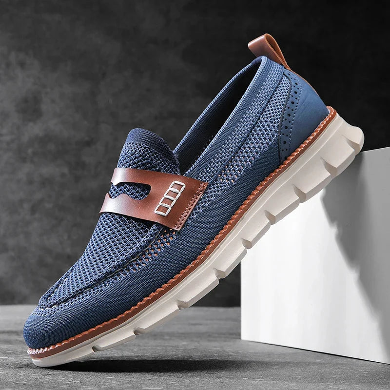 Men's Mesh Penny Loafers