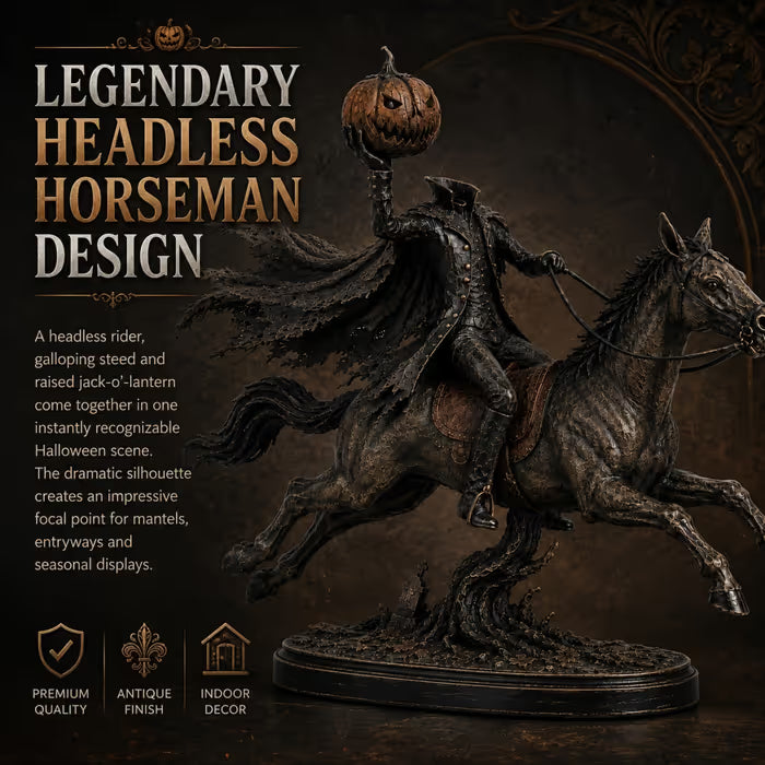 Midnight Chase Headless Horseman LED Figurine