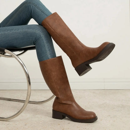 Women's Embossed Knee High Boots
