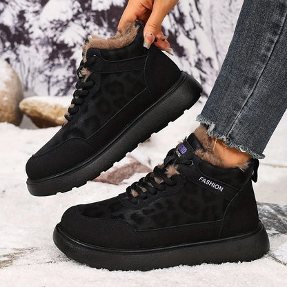 Women's Cosy Faux Fur Lace-Up Winter Boots