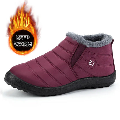 Women's Plush-Lined Winter Ankle Boots
