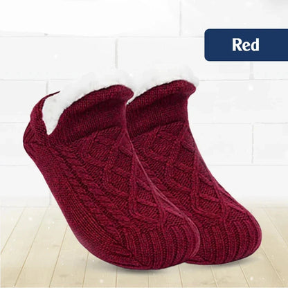 Fleece-Lined Indoor Slipper Socks