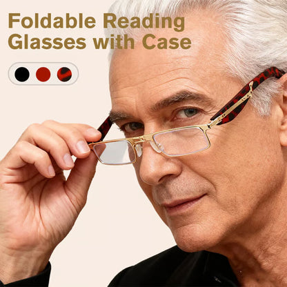 Compact Foldable Reading Glasses with Case