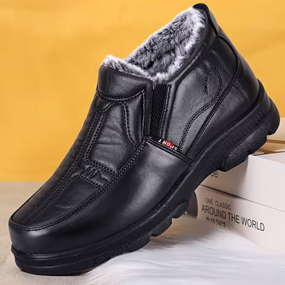 Men's Plush-Lined Winter Slip-On Shoes
