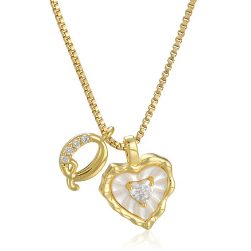 Women's Personalised Heart Initial Necklace