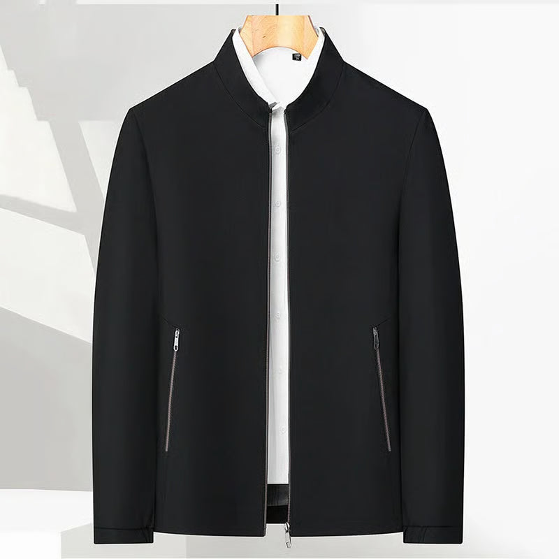 Men's Stand Collar Zip-Up Jacket