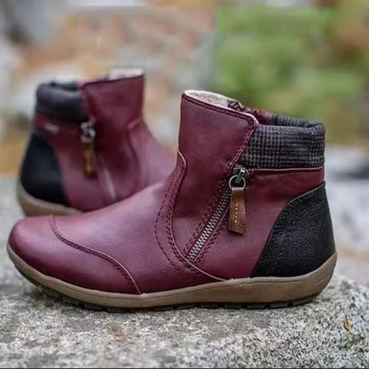 Women's Vintage Side-Zip Ankle Boots