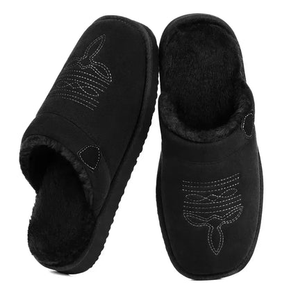 Western Plush Cowboy Slippers