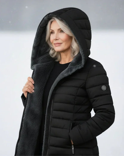 Women's Quilted Fleece Lined Winter Jacket