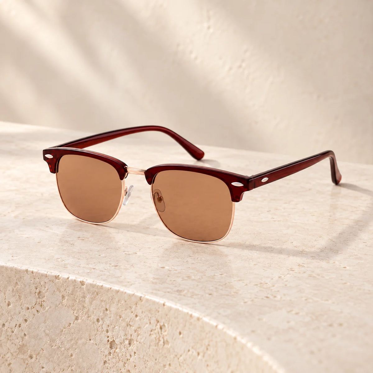 Classic Browline Square Sunglasses