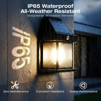 Outdoor Solar Wall Light with Motion Sensor