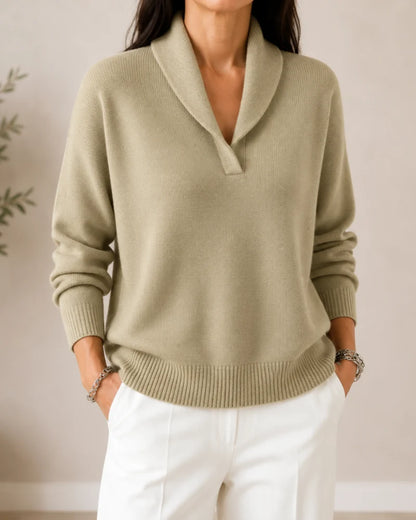 Women's Relaxed V-Neck Knit Jumper