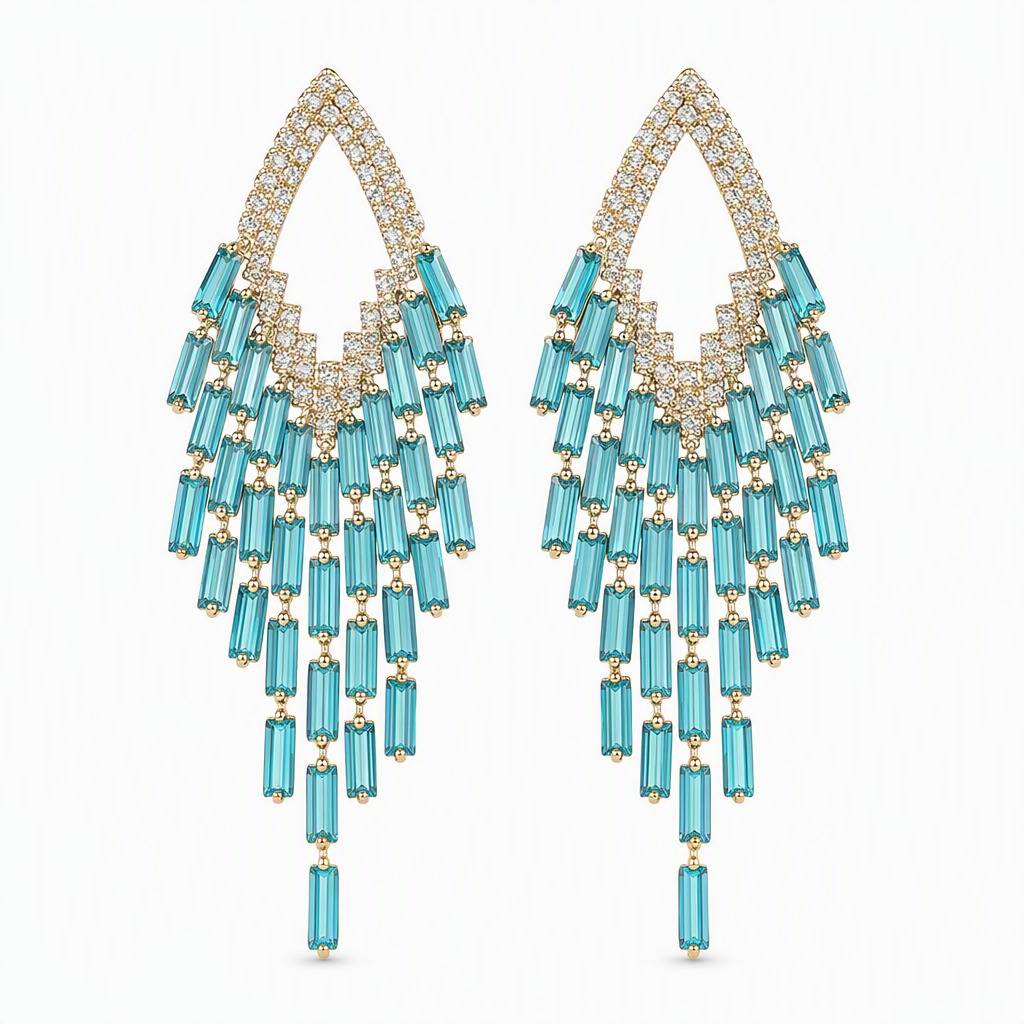 Women's Geometric Tassel Drop Earrings
