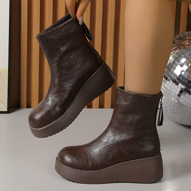 Women's Platform Wedge Ankle Boots
