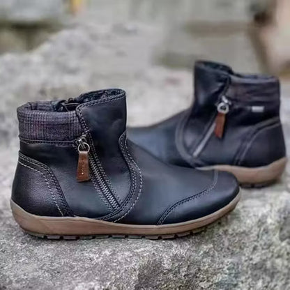 Women's Vintage Side-Zip Ankle Boots