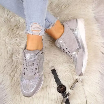 Women's Zip Detail Wedge Trainers