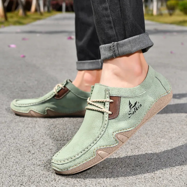 Men's Hand-Stitched Wide Fit Loafers