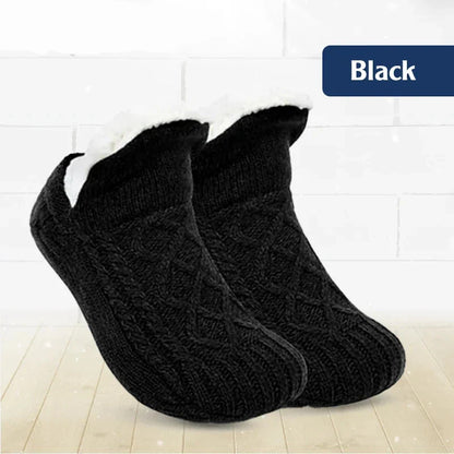 Fleece-Lined Indoor Slipper Socks