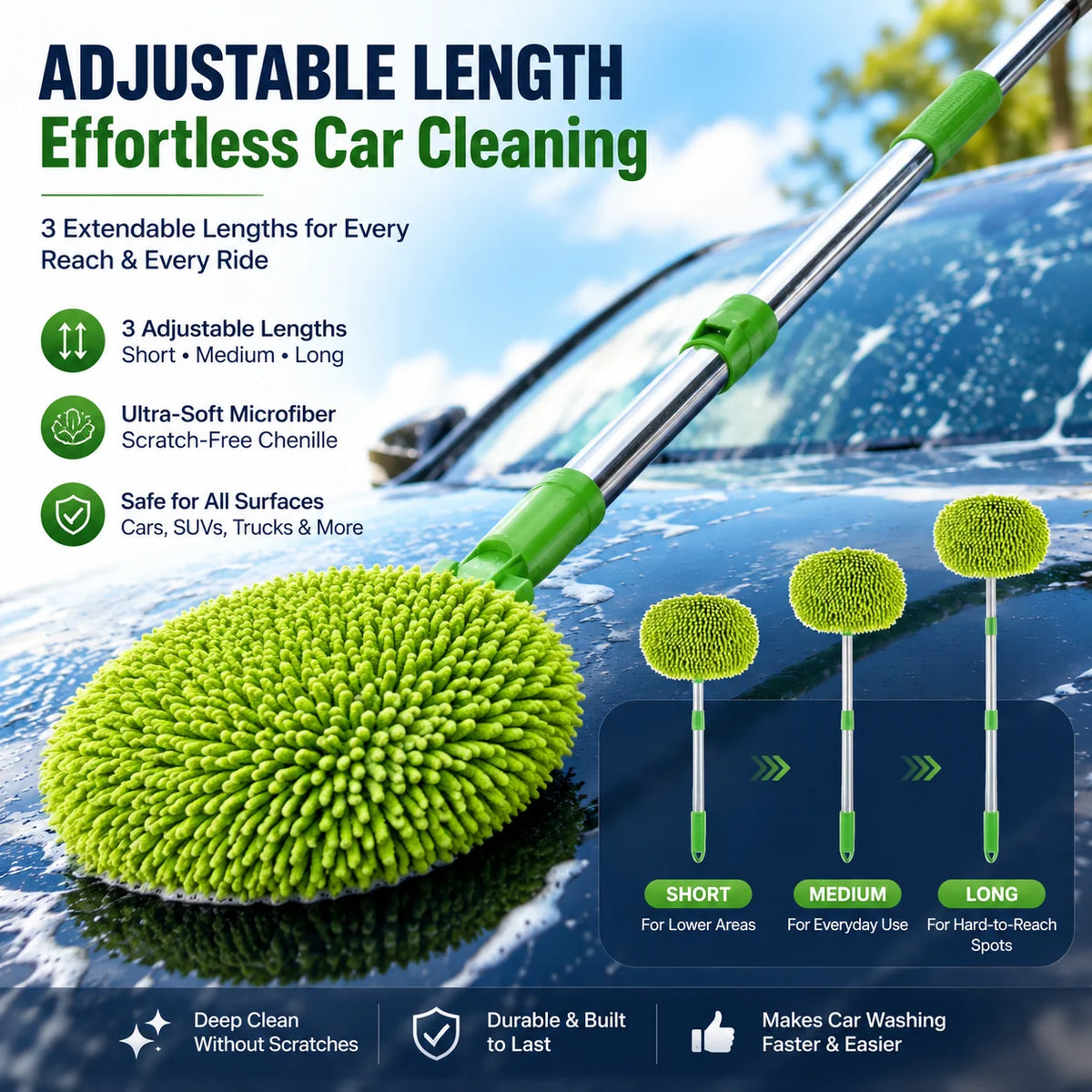 Telescopic Microfibre Car Wash Mop