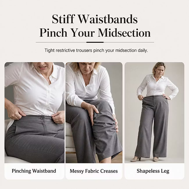 Women's High-Waisted Wide-Leg Tailored Trousers