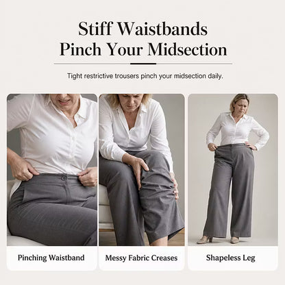 Women's High-Waisted Wide-Leg Tailored Trousers