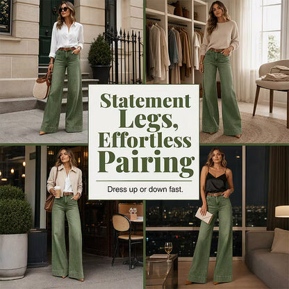 Women's Vintage Wash Wide-Leg Jeans